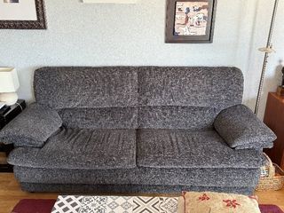 Sofá 3 plazas gris azulado