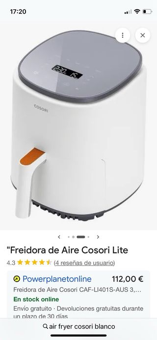 Freidora de Aire Cosori Lite Blanca