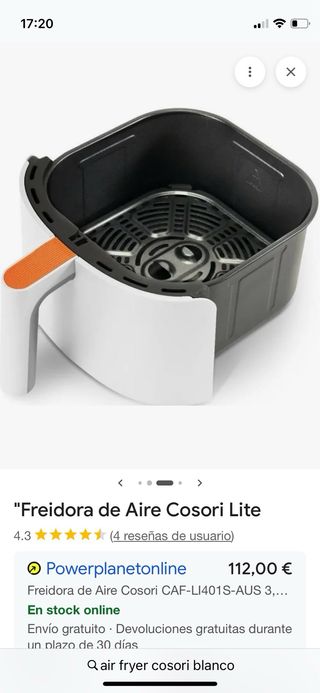 Freidora de Aire Cosori Lite Blanca