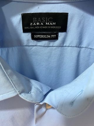 Camisa Zara Azul Talla L