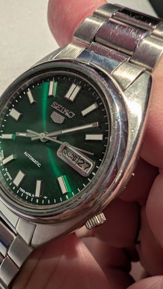 Seiko 5 Automatico Verde Argento
