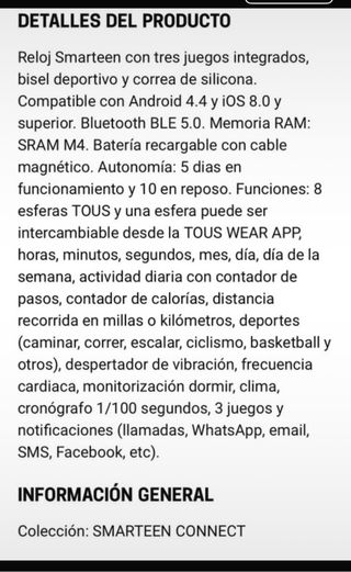 Reloj Tous azul azul oscuro casi negro