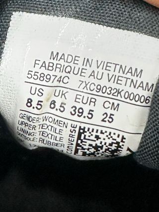 Converse nere platform taglia 39.5