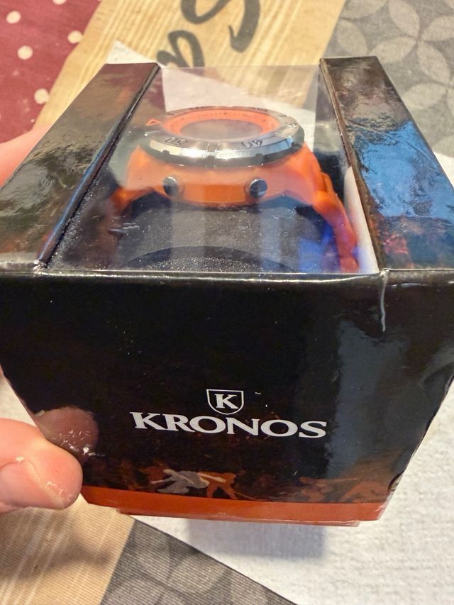 Reloj Kronos Blak Naranja Nuevo