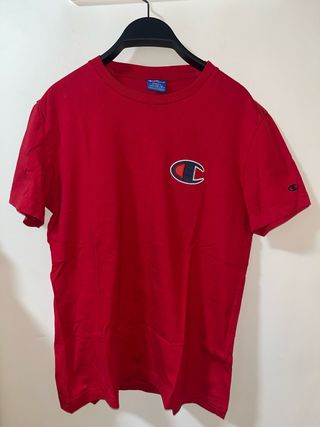 Camiseta Champion Talla S Logo Bordado Roja
