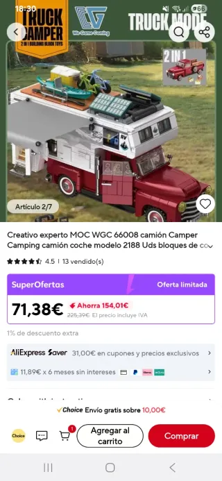 Autocaravana bloques decorativa