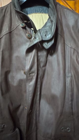 Giacca in pelle artigianale vintage