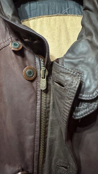 Giacca in pelle artigianale vintage