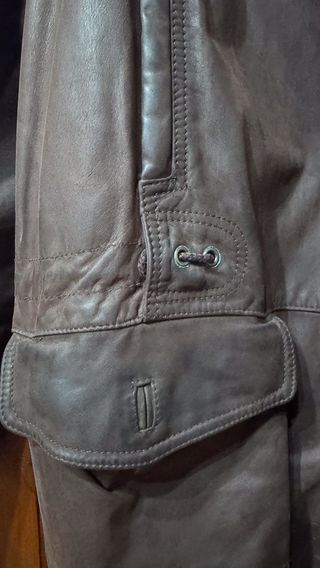 Giacca in pelle artigianale vintage