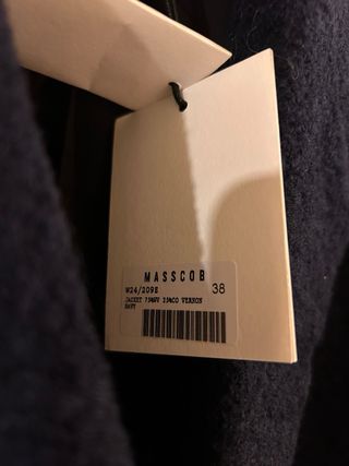 Masscob Chaquetón Lana Azul Marino