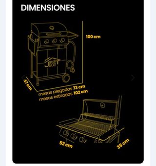 Barbacoa de gas negra