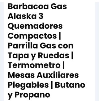 Barbacoa de gas negra