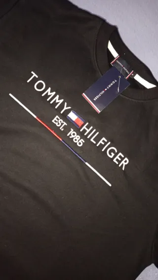 Sudadera Tommy Hilfiger Bordada Talla XL Negra