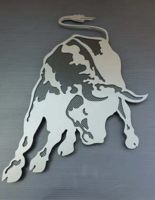 Logotipo Lamborghini Aluminio/Carbono