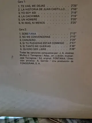 Vinilo Los Chichos Ni Más Ni Menos