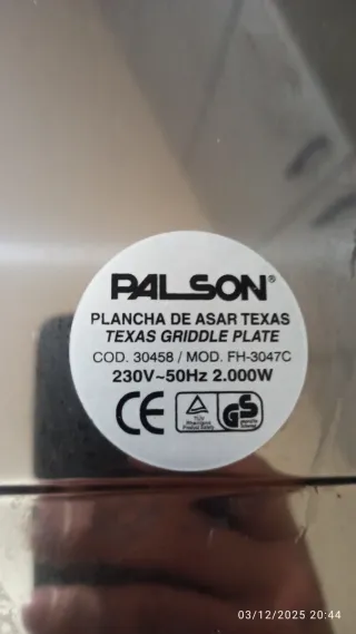 Plancha Palson Texas