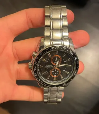 Reloj Ferrari Cronógrafo Negro y Plateado