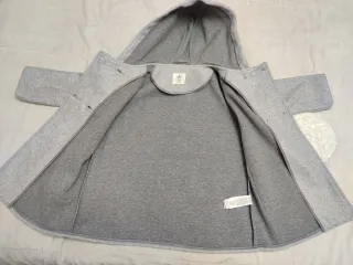 Abrigo niña Springfield talla 7-8, color gris