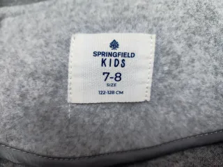 Abrigo niña Springfield talla 7-8, color gris