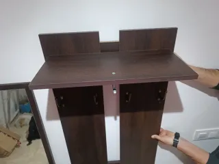 Mueble recibidor con perchero, espejo, cajón y zap