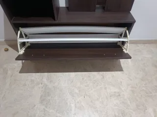 Mueble recibidor con perchero, espejo, cajón y zap