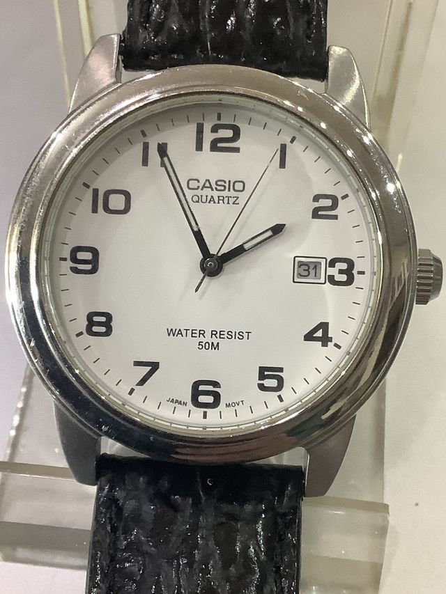 CASIO MTP 1221 "Correa de Piel Negra" CLASSIC -