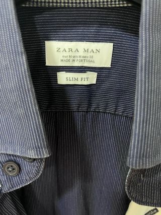 Camisa Zara Hombre Talla M Slim Fit