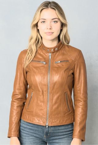 Chaqueta de piel Made in Italy 100% piel