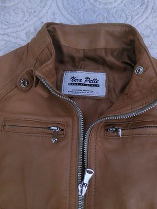 Chaqueta de piel Made in Italy 100% piel
