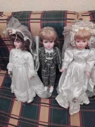 Lote 8 Muñecas Porcelana Vestido Novia