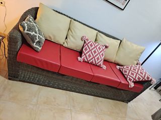 Sofá 3 plazas con cojines
