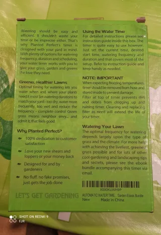 Temporizador Riego Automático PlantedPerfect