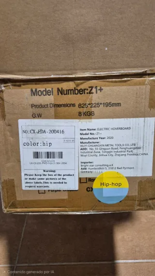 Hoverboard Patinete Eléctrico Diseño Graffiti