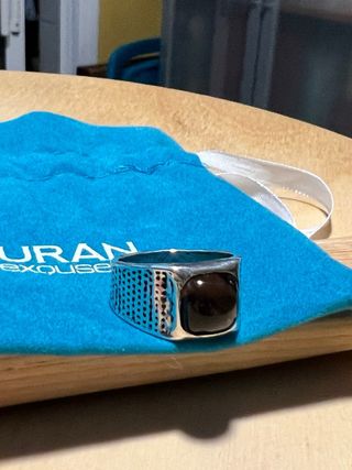 Anillo Duran Excalibur Cuarzo Marrón Plata