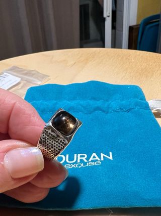 Anillo Duran Excalibur Cuarzo Marrón Plata