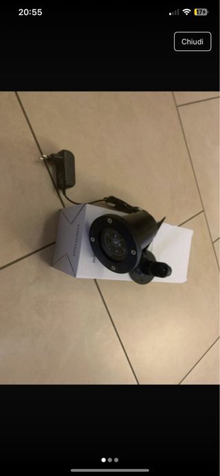 Proiettore nero e bianco stelle di natale