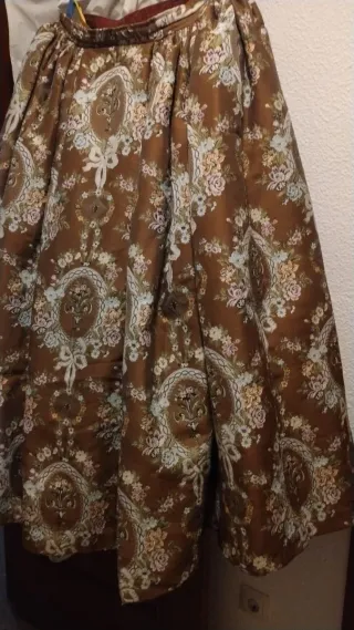 Traje de Fallera Adulto Marrón Multicolor