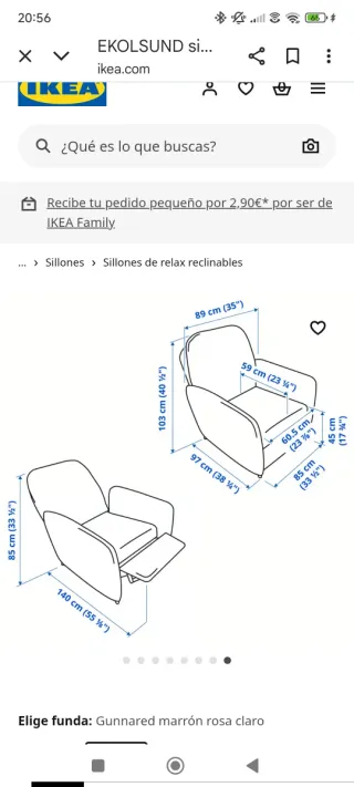 Poltrona relax rosa in tessuto