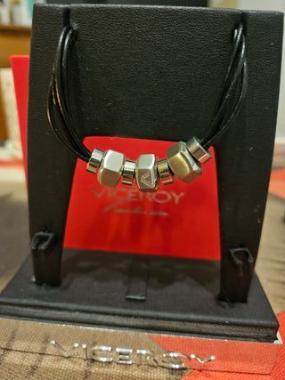 Pulsera Viceroy Hombre Cuero y Acero