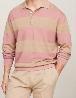 Jersey Tommy Hilfiger Rayas Beige y Rosa