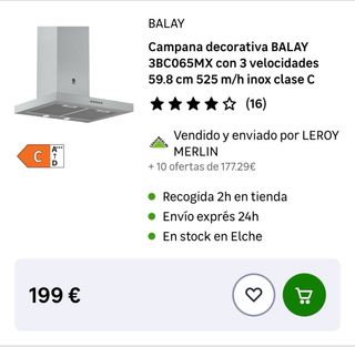 Campana Extractora Balay Acero Inoxidable