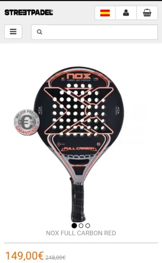 Pala de pádel NOX Full Carbon