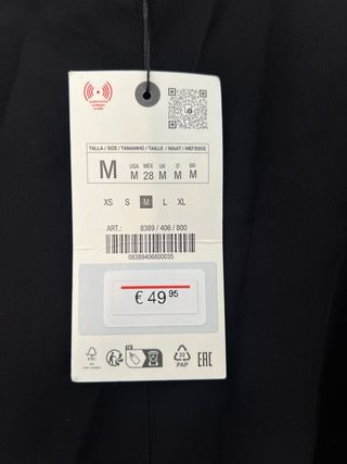 Vestido largo Zara negro falda plisada