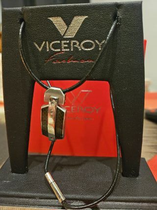 Collar Viceroy Hombre Plata y Negro