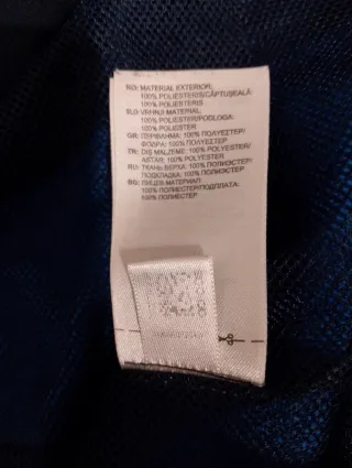 Chaqueta Adidas cremallera vintage azul y amarillo