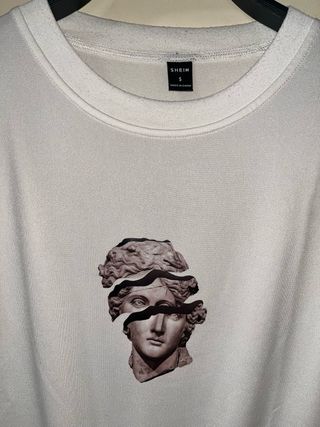 Camiseta Shein S Cabeza Escultura