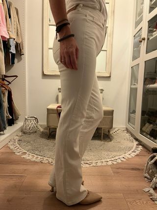 Pantalón Massimo Dutti Blanco