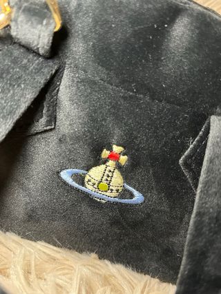 Bolso Terciopelo Negro Vivienne Westwood