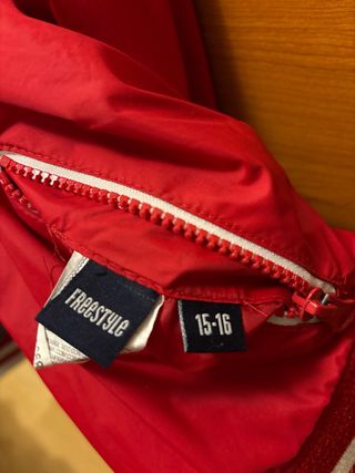 Bomber reversible gris y rojo talla M