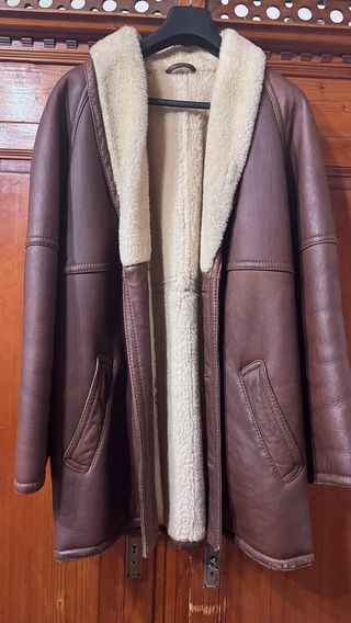 Cappotto Montone Shearling Vera Pelle Marrone